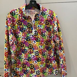 IBKUL MOCK NECK LONG SLEVE UPF+50 1/4 ZIP  MULTI COLOR